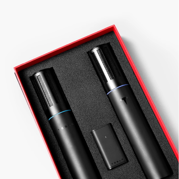 [當天出貨，一年保固] 原廠Tesla Mic 特斯拉麥克風，內含兩支麥克風及一個接收器，麥克風與車輛系統對接順暢-細節圖2