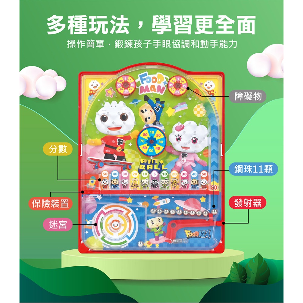 【現貨/快速出貨】FOOD超人 歡樂彈珠台｜兒童益智玩具｜親子桌遊｜3–6歲幼兒玩具｜手眼協調訓練｜交換禮物/生日禮物-細節圖4