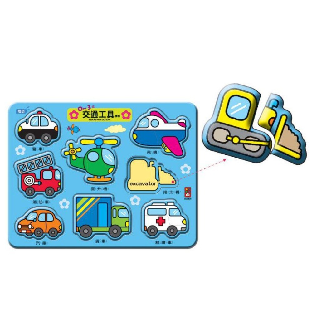【現貨/快速出貨】風車圖書 0-3歲幼兒拼板教具｜動物園X交通工具X美味水果X可愛動物-細節圖3