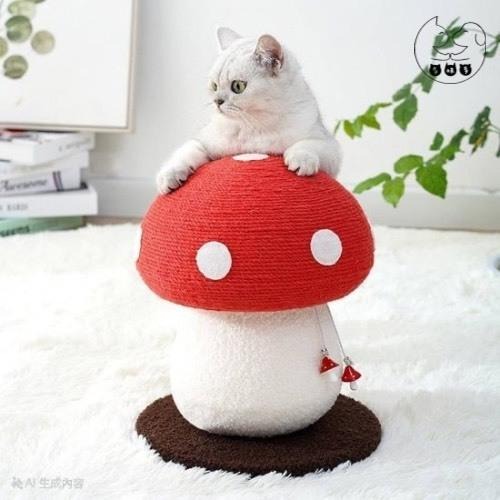 【多咪多寵物】耐抓劍麻貓抓柱  蘑菇款 貓抓 貓紓壓 貓抓柱 耐抓 貓玩具 貓磨爪 貓抓 劍麻玩具 劍麻貓抓-細節圖3