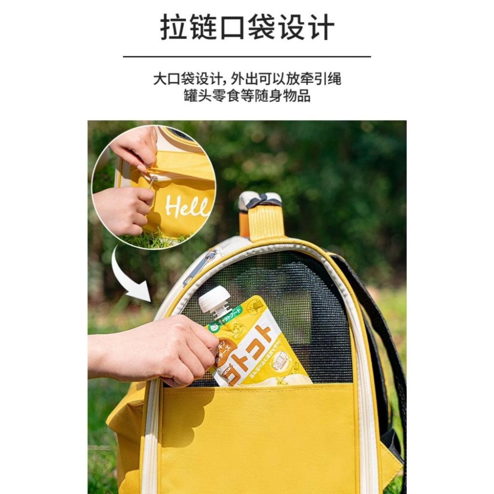 多咪多 現貨 寵物外出包 寵物背包 寵物後背包 寵物雙肩包 寵物透氣包 寵物外出提籠 提袋 外出包 貓外出 狗外出-細節圖7