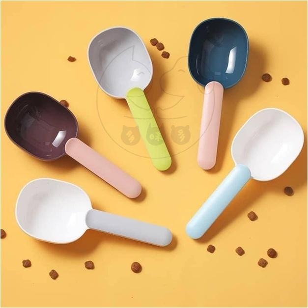 多咪多 手柄帶夾飼料鏟 飼料鏟 帶夾飼料鏟 寵物飼料鏟 寵物用品 貓飼料鏟 狗飼料鏟-細節圖2