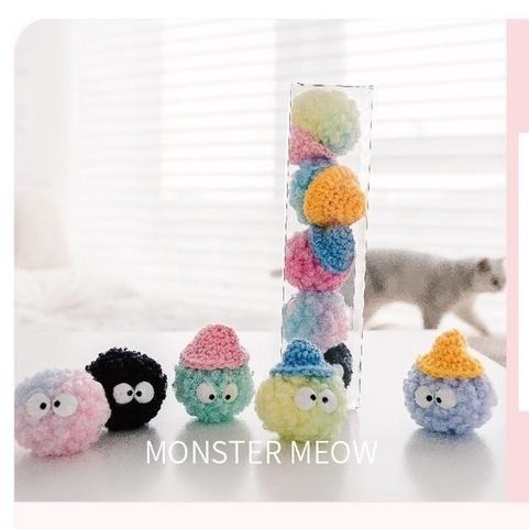 多咪多 台現貨 毛毛球 毛絨球 貓咪玩具 狗狗玩具 貓玩具 毛絨玩具 寵物玩具 玩具球-細節圖6