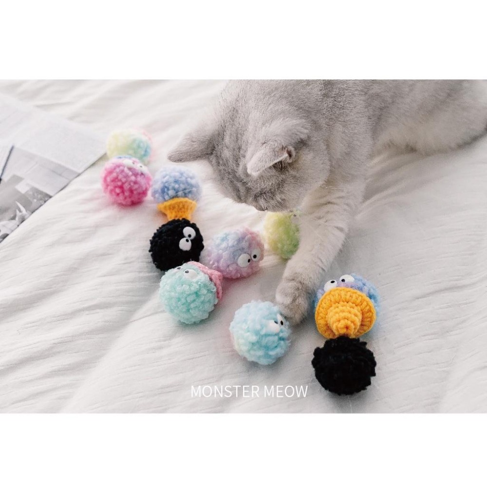 多咪多 台現貨 毛毛球 毛絨球 貓咪玩具 狗狗玩具 貓玩具 毛絨玩具 寵物玩具 玩具球-細節圖8