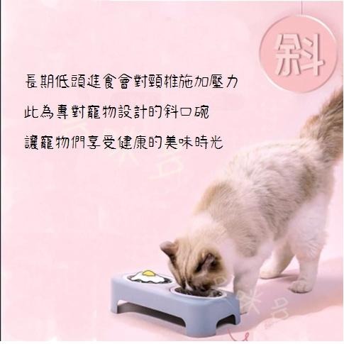 【多咪多】現貨 寵物斜口碗 附不銹鋼碗 保護脊椎 寵物碗 寵物飼料碗 寵物餵食 狗碗 貓碗 寵物用品 斜口碗 寵物雙碗-細節圖2