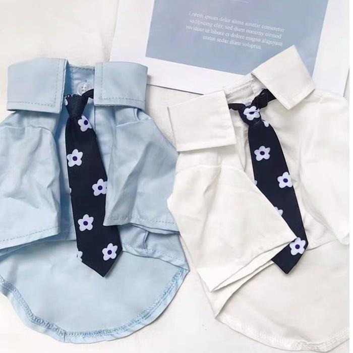 【多咪多】現貨 日系JK風 送領帶 制服風 寵物衣服 寵物服飾 狗衣服 貓衣服 寵物襯衫 寵物配件 寵物扮裝-細節圖4