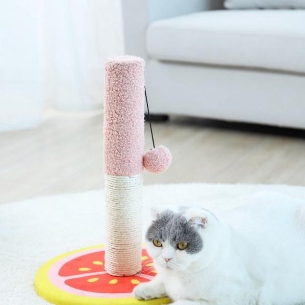 多咪多 造型貓抓柱 貓咪玩具 小花 水果 貓抓板 貓抓柱 磨爪用品 貓咪磨爪 貓用品 貓生活品 貓玩具 貓跳台-細節圖2