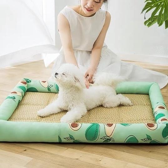 多咪多 現貨出清 涼蓆睡窩 涼蓆 草蓆墊 寵物睡墊 寵物睡窩 狗窩 貓窩 竹蓆 草蓆 涼墊 寵物用品 貓 狗 清倉-細節圖3