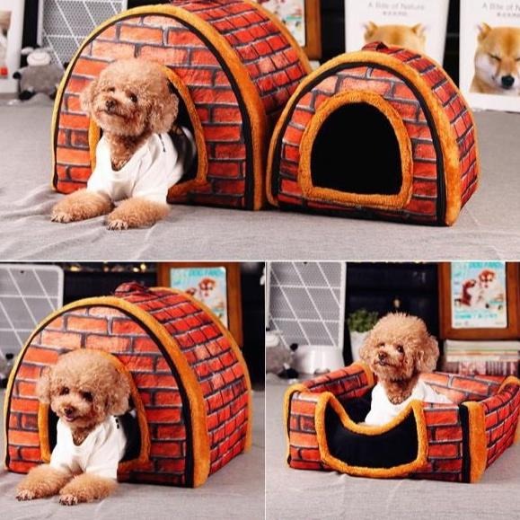 【多咪多】台現貨 可折疊兩用窩 寵物兩用窩 寵物睡窩 可拆洗寵物窩 貓窩 狗窩 貓床 狗床 寵物窩 寵物床 寵物睡墊-細節圖3