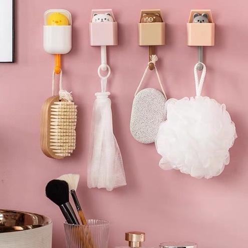 多咪多 台現貨超低價 小動物掛勾 創意家居小物動物掛勾 黏貼掛勾 小動物 創意小物 動物掛勾 置物收納 掛勾 動物尾巴-細節圖2