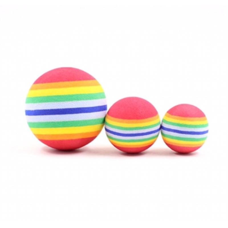 [多咪多］彩虹球玩具 彩色玩具 彩虹球 彩色球 貓咪玩具 狗狗玩具 寵物玩具 貓玩具 狗玩具-細節圖2