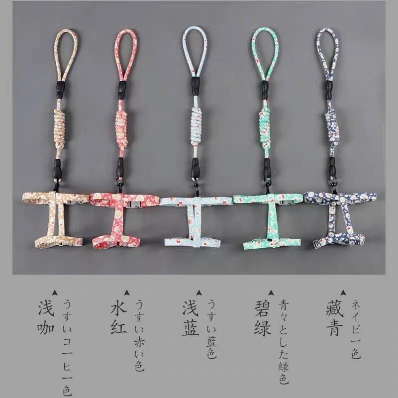 【多咪多】現貨 寵物胸背牽繩 牛仔胸背衣+牽繩 寵物胸背衣 貓 狗 牽繩 胸背帶 牽引繩 寵物牽繩 日系牽繩 工字牽繩-細節圖3