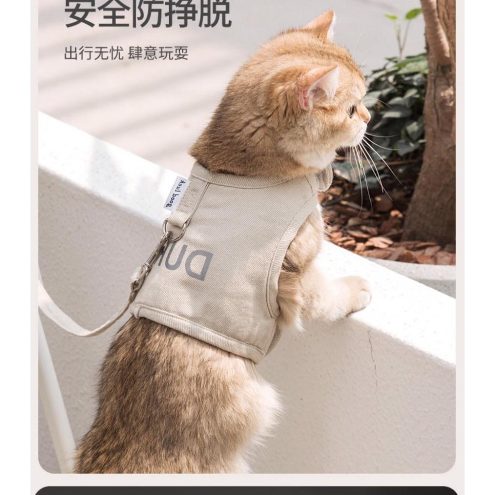 多咪多 最低價 送牽繩 帆布胸背帶 寵物外出 寵物胸背衣 牽引繩 寵物牽繩 寵物項圈 寵物用品 狗外出 貓咪外出 遛貓-細節圖2