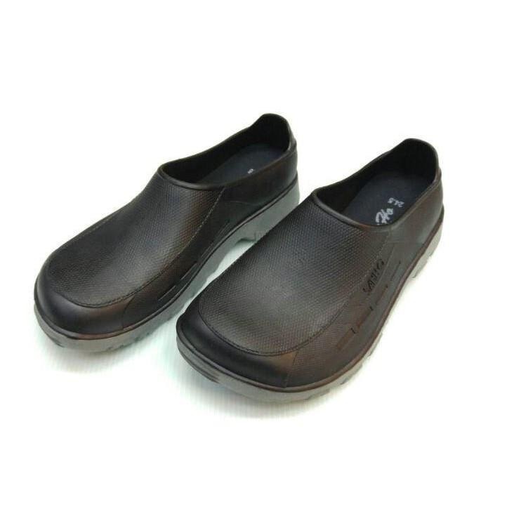 三和牌161防水工作鞋、雨鞋、廚師鞋（黑) ，附鞋墊-細節圖2