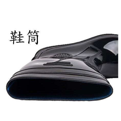 皇力牌高級全長雙色男雨鞋（黑/白，可加購竹炭鞋墊）-細節圖4
