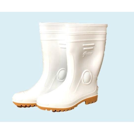 皇力牌高級全長雙色男雨鞋（黑/白，可加購竹炭鞋墊）-細節圖5