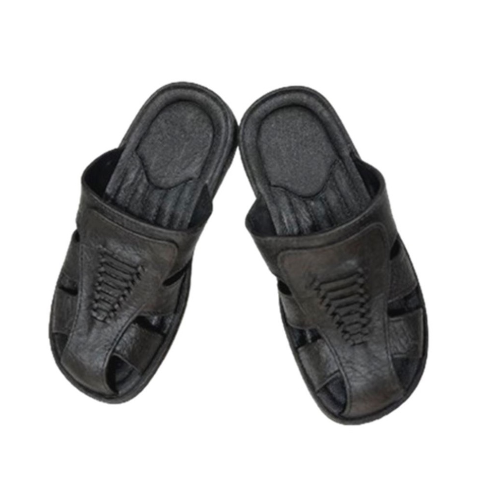 金星702男拖鞋(黑/咖啡)-細節圖2