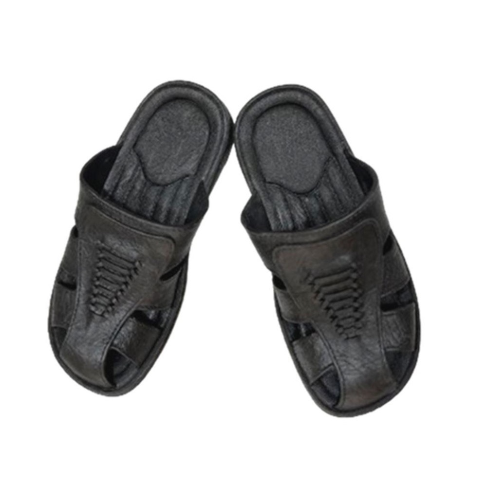 金星702男拖鞋(黑/咖啡)-細節圖2