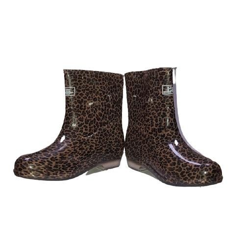 上海女雨鞋(豹紋/黑點)-細節圖2