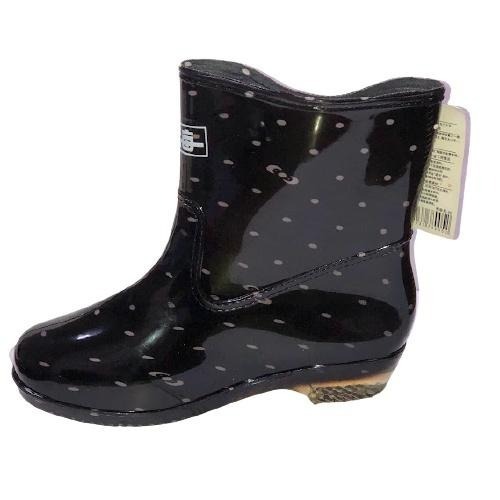 上海女雨鞋(豹紋/黑點)-細節圖5