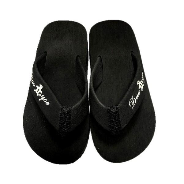 多曜366刷毛厚底人字拖(黑/紅)-細節圖2