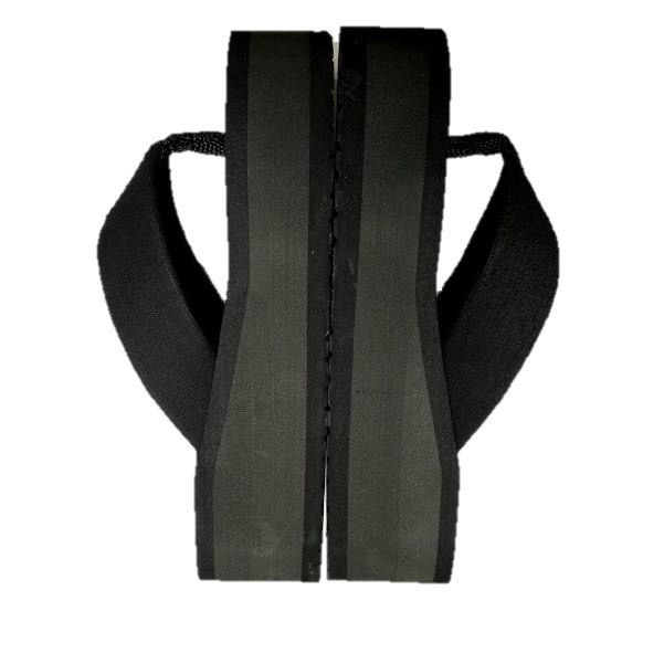 多曜366刷毛厚底人字拖(黑/紅)-細節圖3