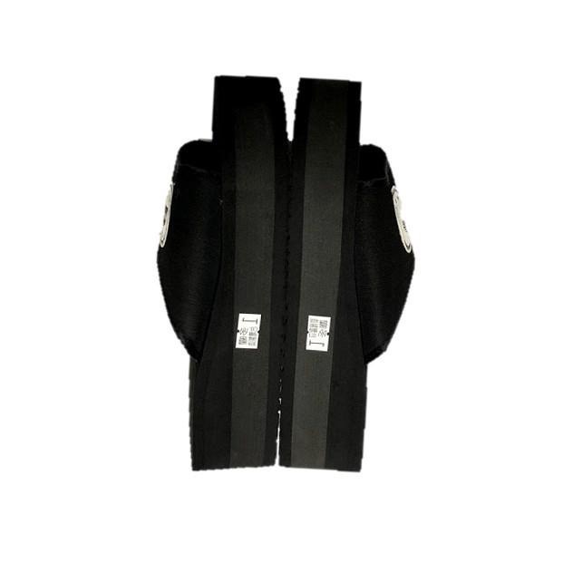 多曜382女厚底刷毛拖(黑/紅)-細節圖3