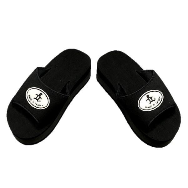 多曜382女厚底刷毛拖(黑/紅)-細節圖4