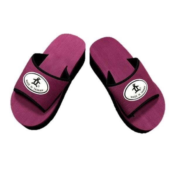 多曜382女厚底刷毛拖(黑/紅)-細節圖8