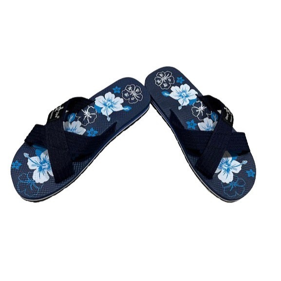 多曜904緹花海灘拖鞋(藍/紅)-細節圖2