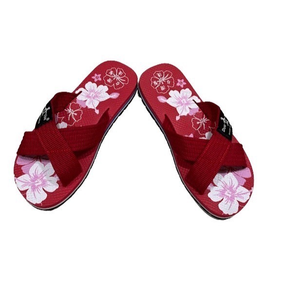 多曜904緹花海灘拖鞋(藍/紅)-細節圖5