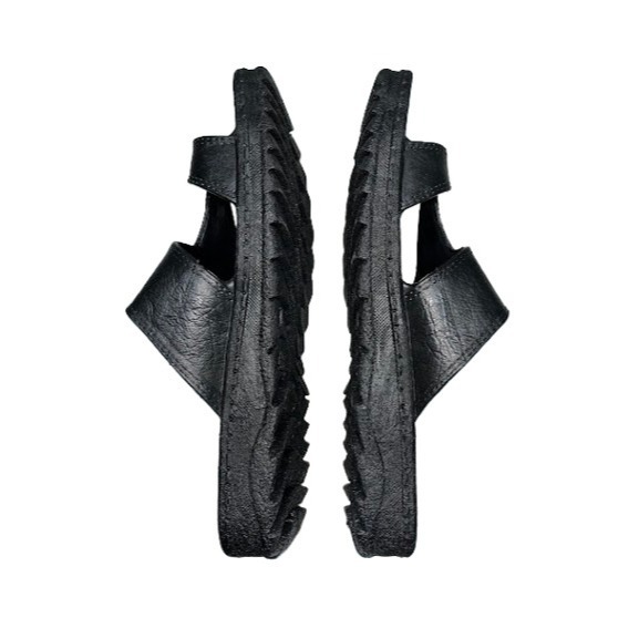 台灣製造【永豐美】009大拇指舒適拖鞋（黑）-細節圖3