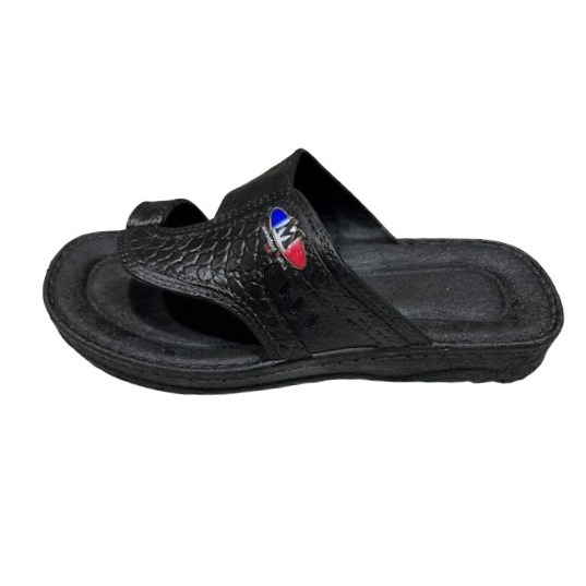 台灣製造【永豐美】009大拇指舒適拖鞋（黑）-細節圖6