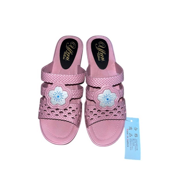 永豐美075女拖(粉/黑)，鞋跟高5公分-細節圖2