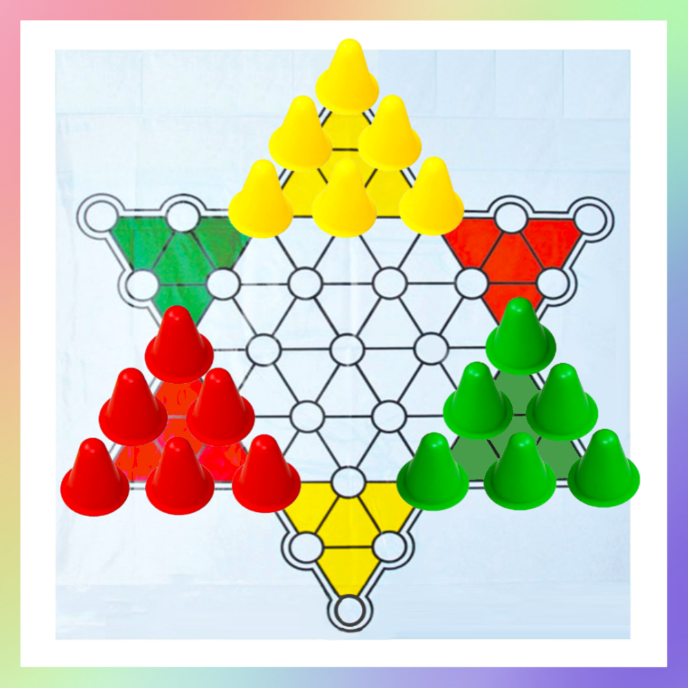 防水撕不破大尺寸地板遊戲棋大跳棋A款-細節圖2