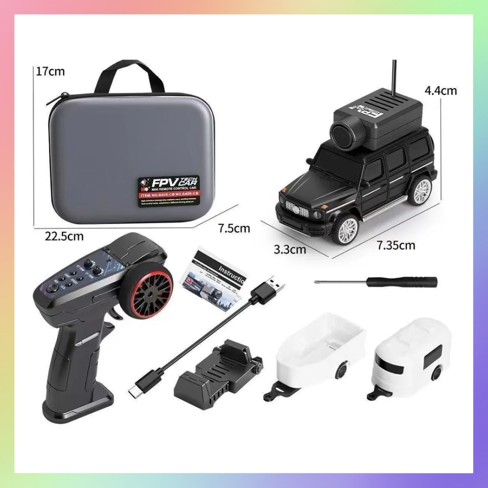 2.4G 1:64 迷你遙控車（附攝影機與拖車）-細節圖2