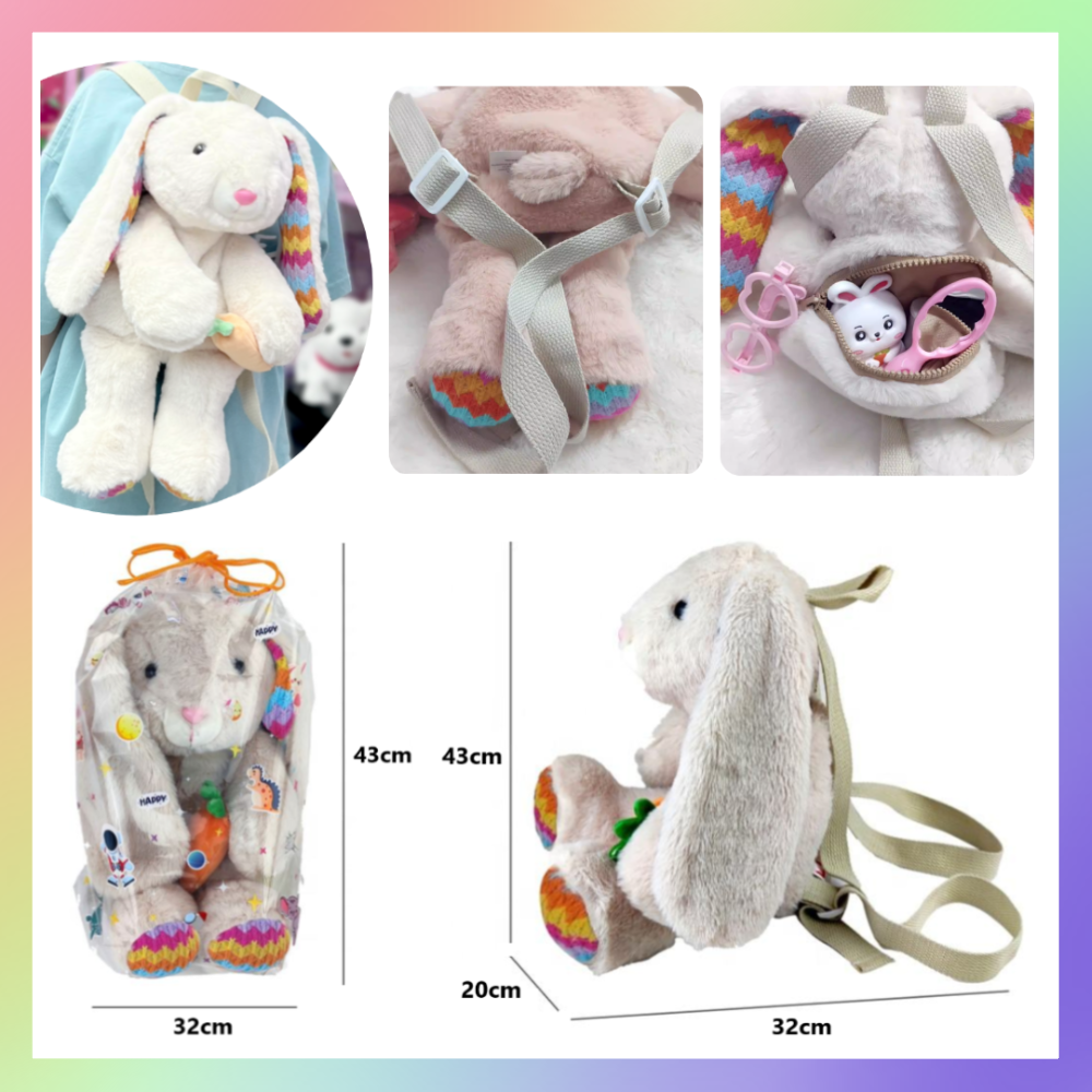 小兔絨毛背包-細節圖2