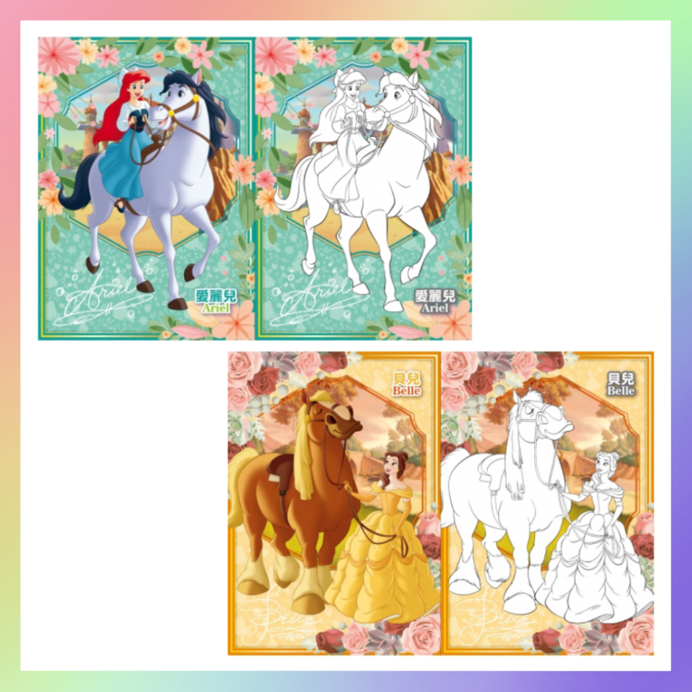 正版授權貼貼畫貼紙著色書-細節圖7