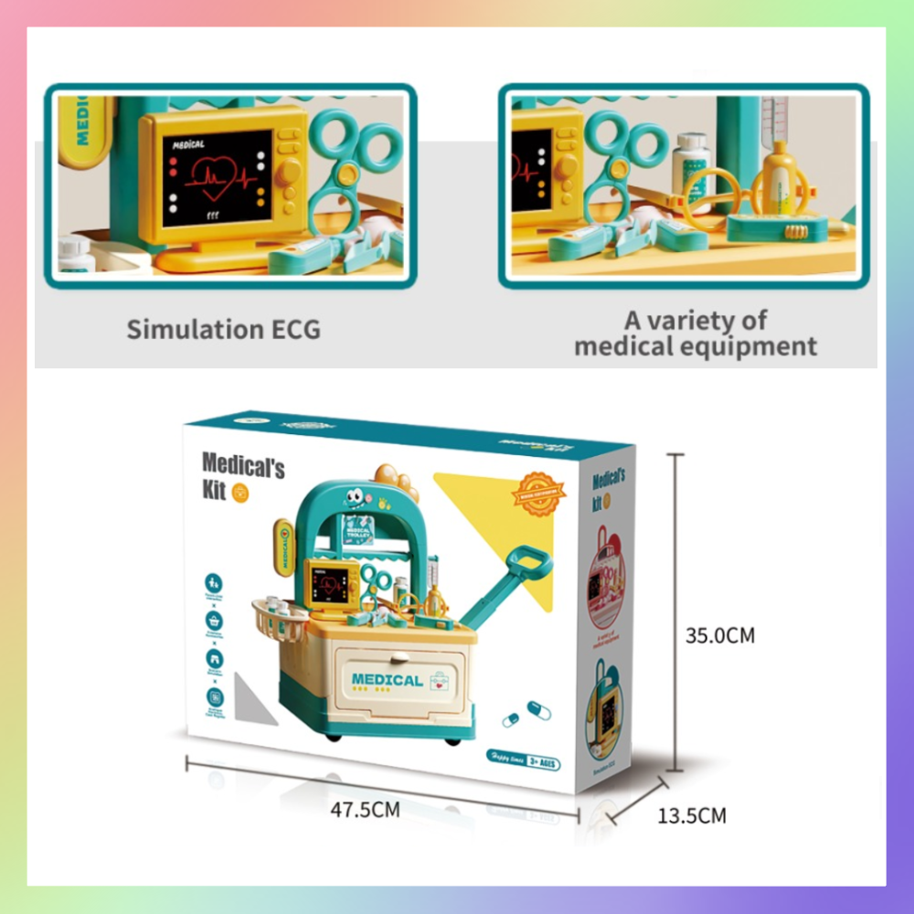 綠色恐龍醫具台-細節圖2