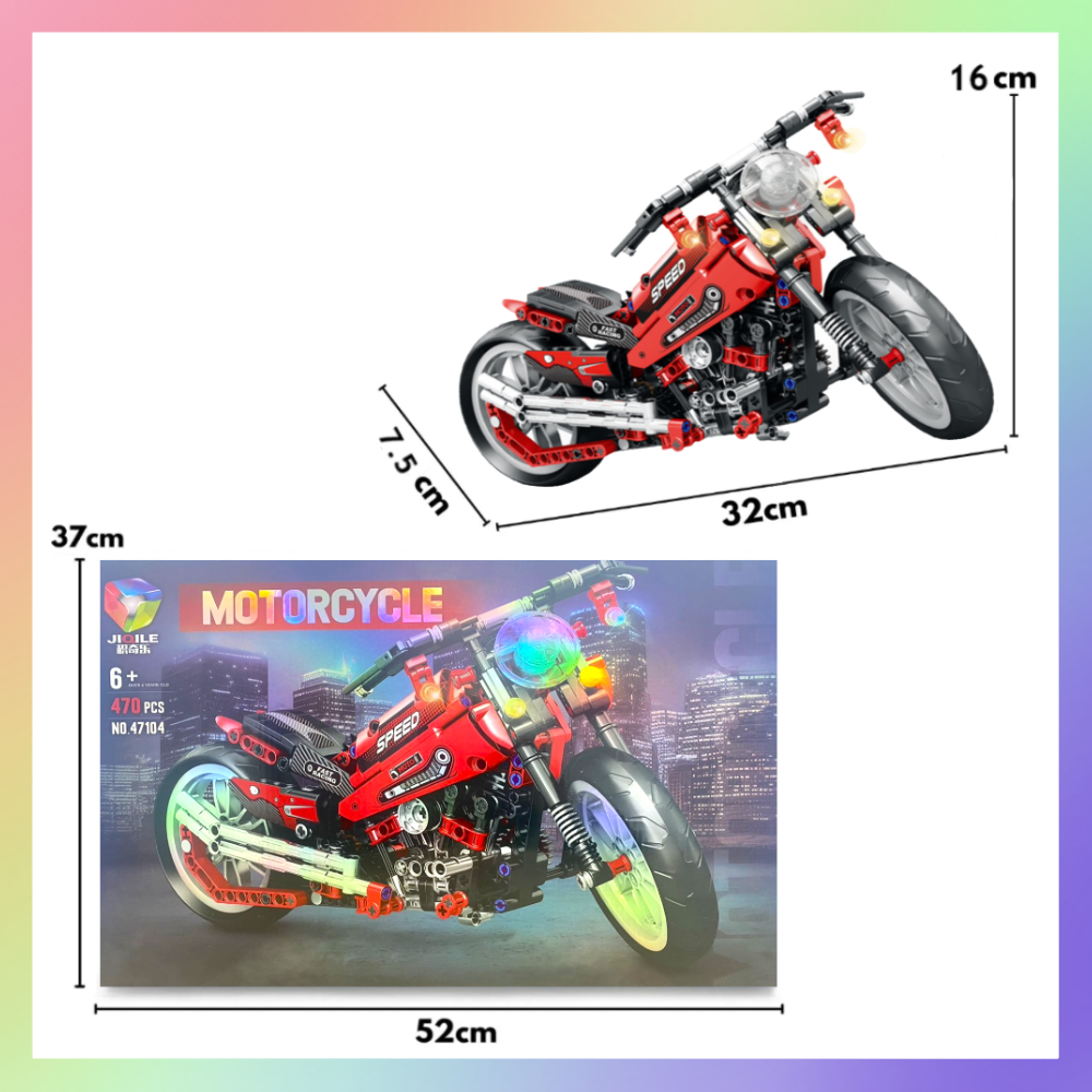 哈雷摩托車積木-細節圖3