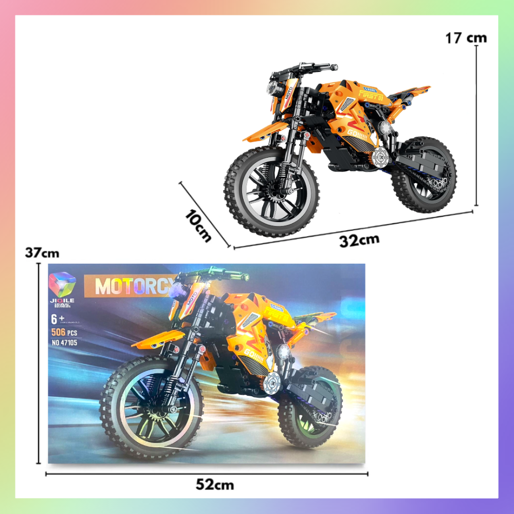越野摩托車積木-細節圖3