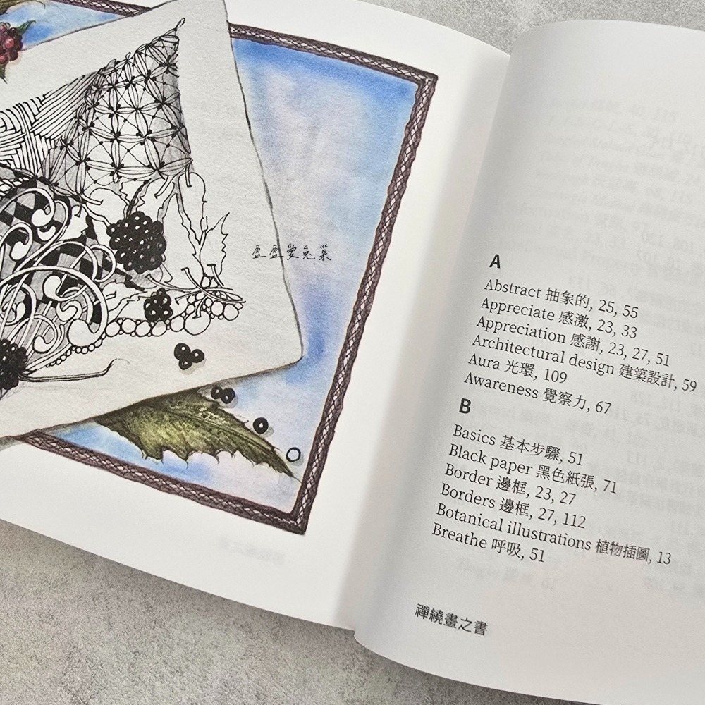 【盈盈愛兔巢】禪繞畫書籍｜官方｜禪繞畫之書｜《The Book of Zentangle 中譯本｜另有售禪繞畫入門1-細節圖5