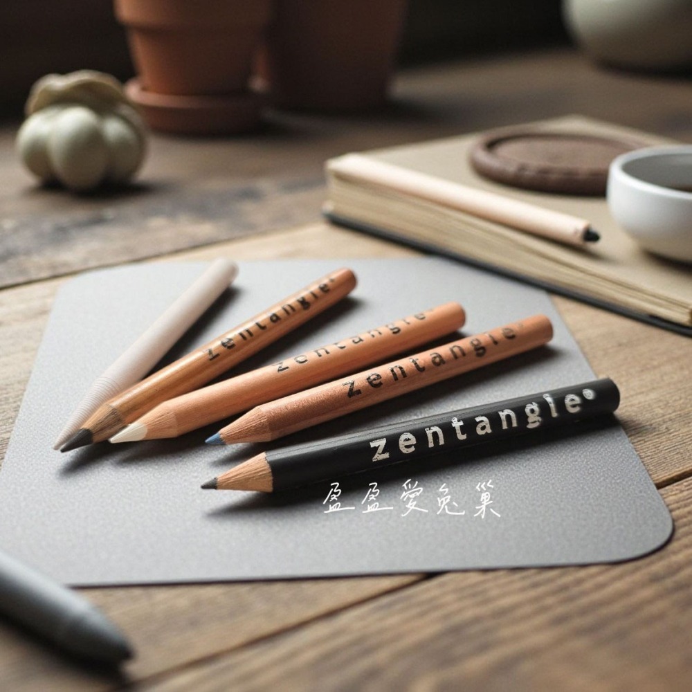【盈盈愛兔巢】Zentangle ® 美國官方禪繞畫｜短支筆｜2B/ 6B/ 白碳/ 淺藍 / 推紙筆｜短支｜禪繞畫工具-細節圖2