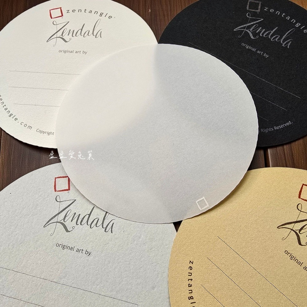 【盈盈愛兔巢】Zentangle® 美國禪繞畫紙磚｜官方｜圓形紙磚 11.7公分 ｜空白紙磚｜原廠正版｜禪繞畫工具材料-細節圖2