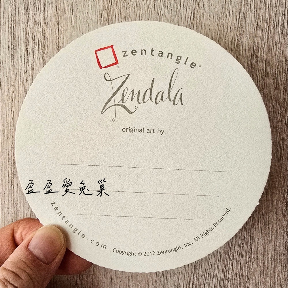 【盈盈愛兔巢】Zentangle® 美國禪繞畫紙磚｜官方｜圓形紙磚 11.7公分 ｜空白紙磚｜原廠正版｜禪繞畫工具材料-細節圖5
