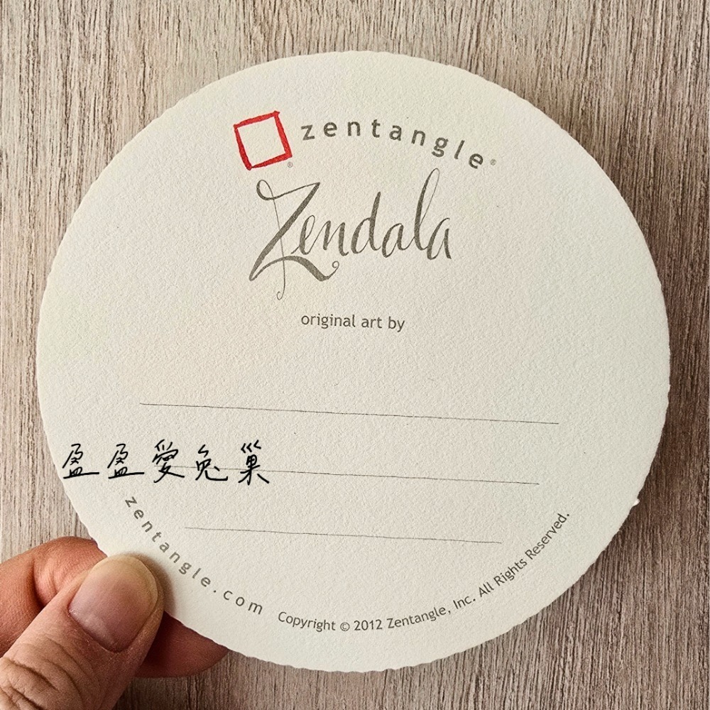 【盈盈愛兔巢】Zentangle® 美國禪繞畫紙磚｜官方｜圓形紙磚 11.7公分 ｜空白紙磚｜原廠正版｜禪繞畫工具材料-規格圖9