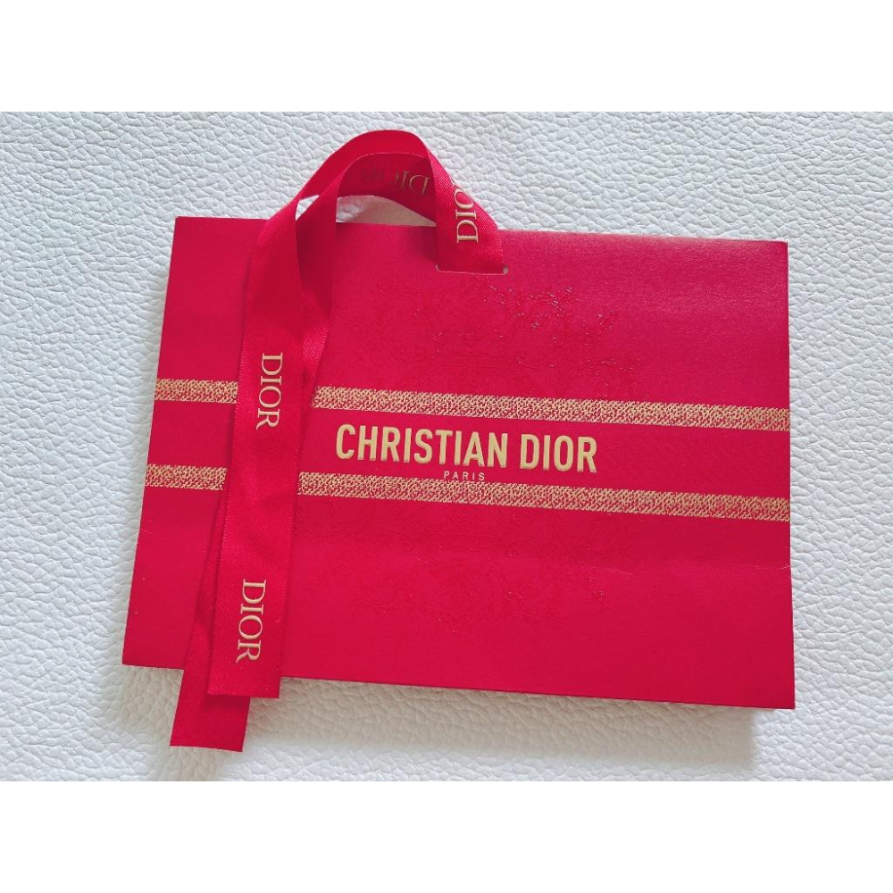 Dior 迪奧 紙袋 / 提袋 燙金 金燦凡爾賽 禮品袋 禮品盒 緞帶 彩帶 專櫃貨-細節圖8