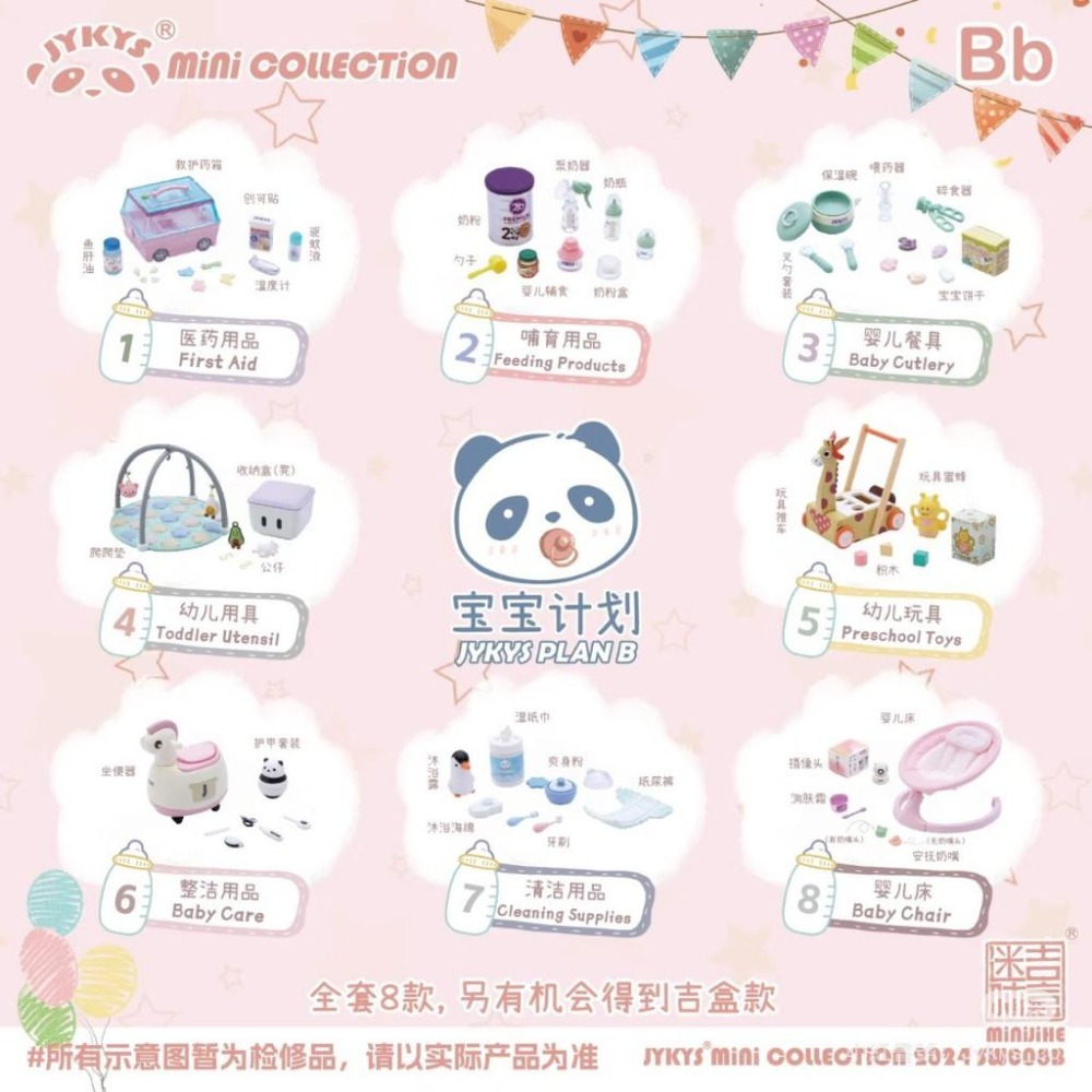 JYKYS 寶寶計畫 迷你吉盒 微縮嬰兒用品 盒玩 食玩 A版 B版-細節圖2