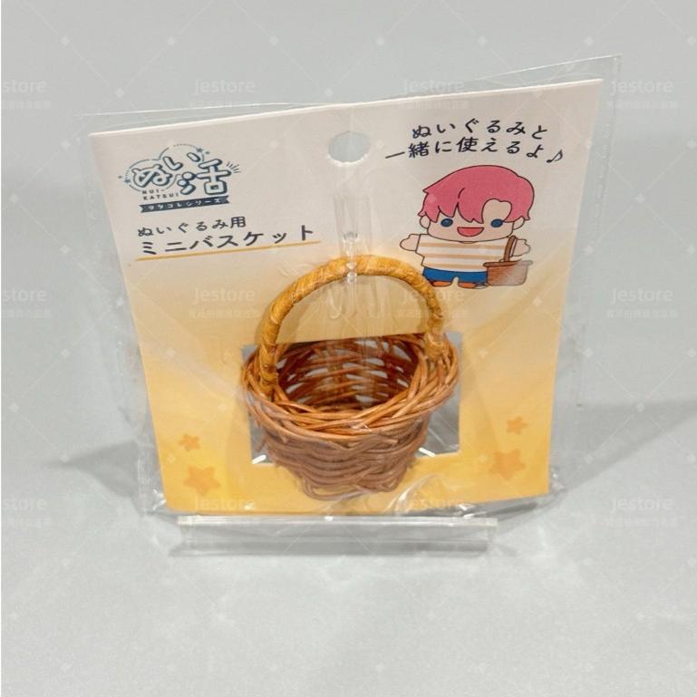 日本進口 娃娃 配件 竹籃 籃子 ぬいぐるみ 微縮 包包 娃包-細節圖2