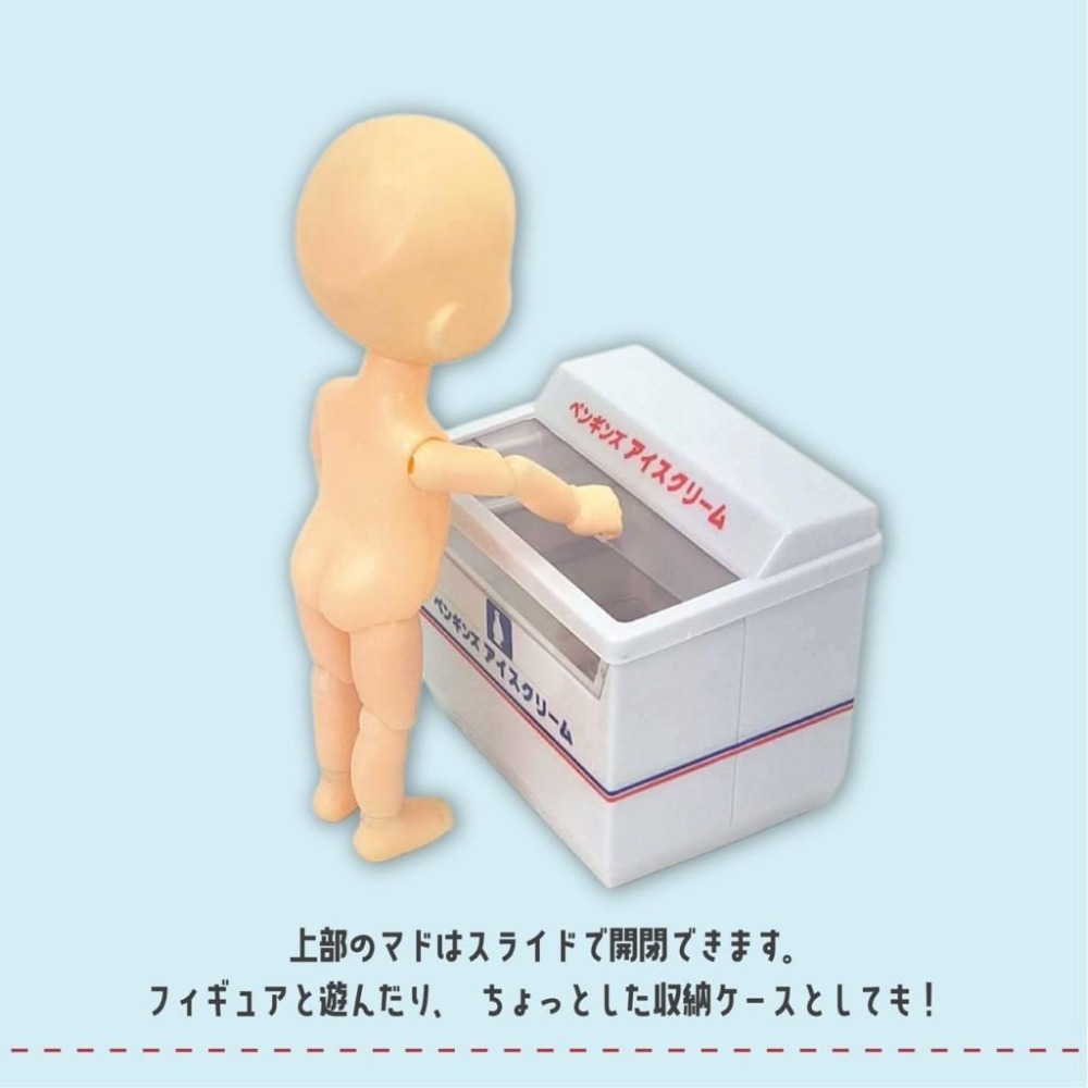 日本製 迷你冰箱 佈置 冰櫃 雜貨店 微縮 迷你模型 1/12 公仔 專用 冷凍庫-細節圖2